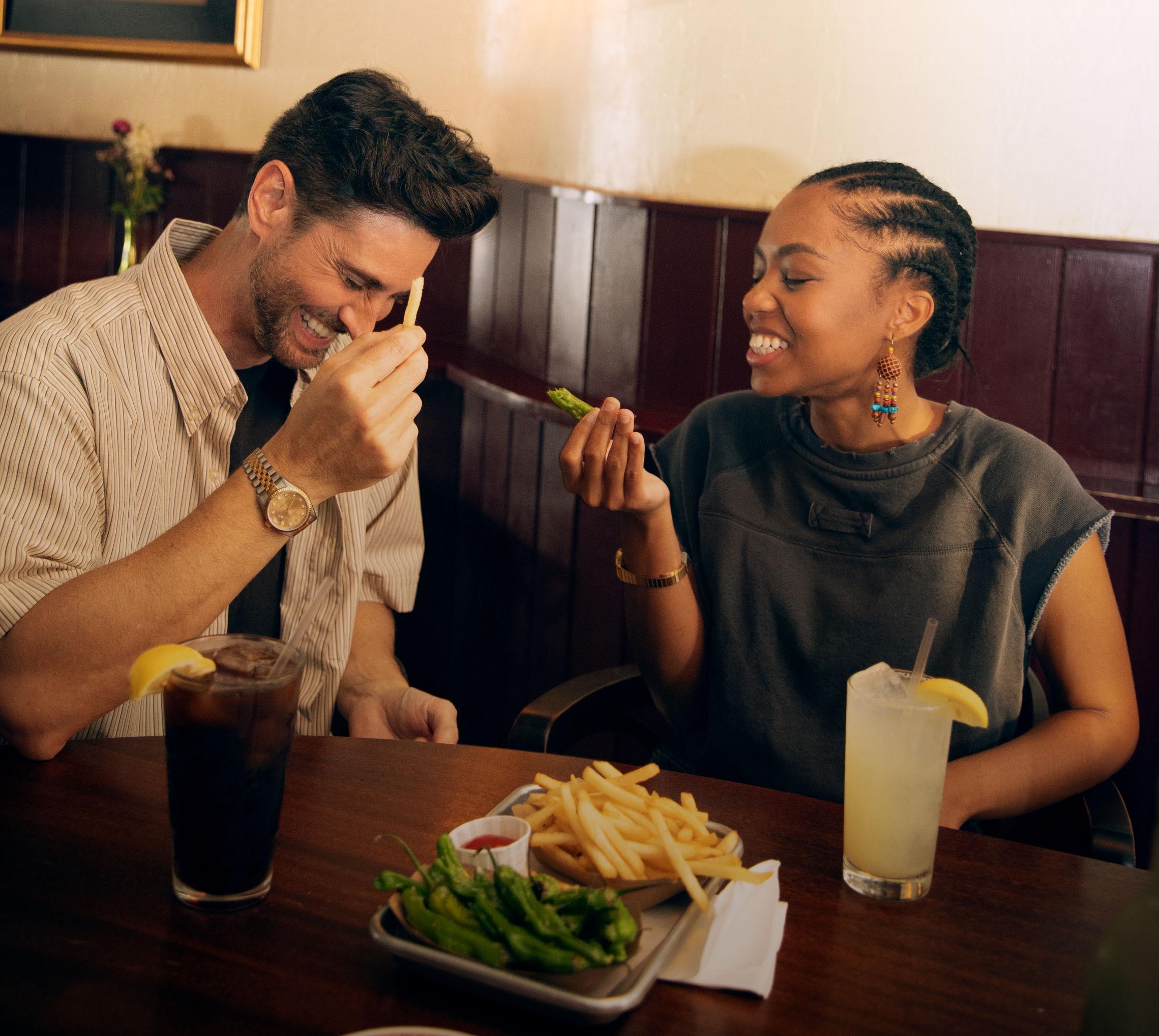 People enjoying connections made through Bumble.